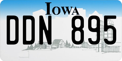 IA license plate DDN895