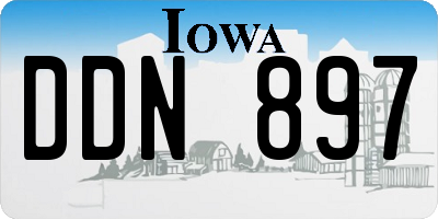 IA license plate DDN897