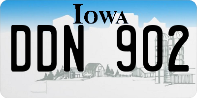 IA license plate DDN902