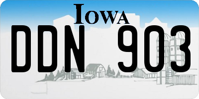IA license plate DDN903