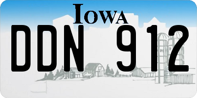 IA license plate DDN912