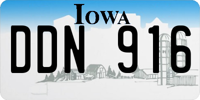IA license plate DDN916