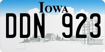 IA license plate DDN923