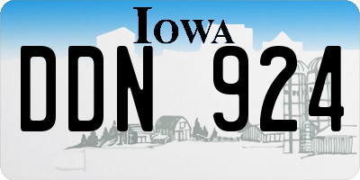 IA license plate DDN924
