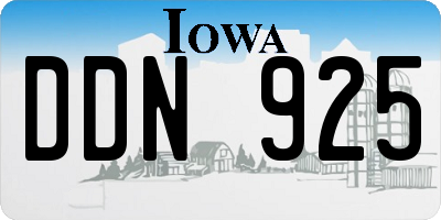 IA license plate DDN925