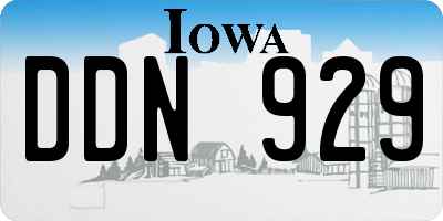IA license plate DDN929