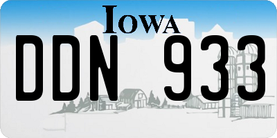 IA license plate DDN933