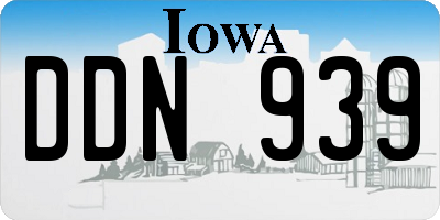 IA license plate DDN939