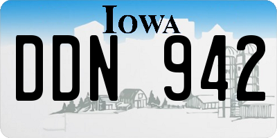 IA license plate DDN942