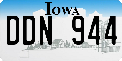 IA license plate DDN944