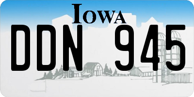 IA license plate DDN945