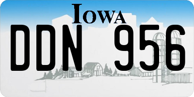 IA license plate DDN956