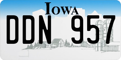 IA license plate DDN957