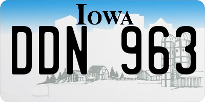 IA license plate DDN963
