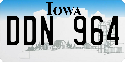 IA license plate DDN964