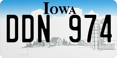 IA license plate DDN974