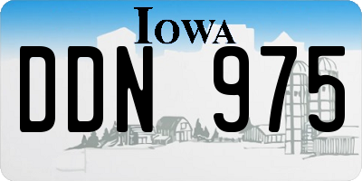 IA license plate DDN975