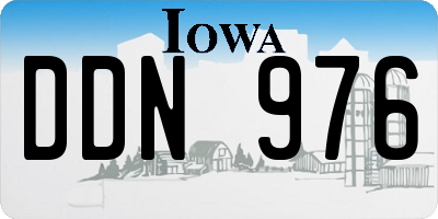 IA license plate DDN976