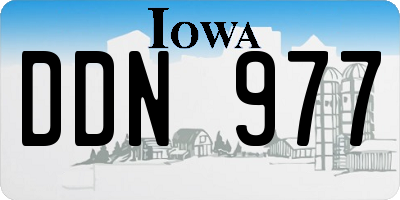 IA license plate DDN977