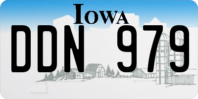 IA license plate DDN979