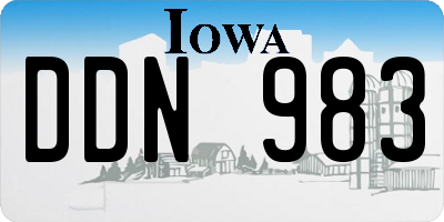 IA license plate DDN983