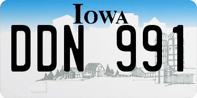 IA license plate DDN991
