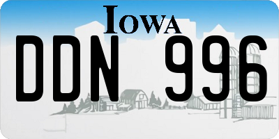 IA license plate DDN996