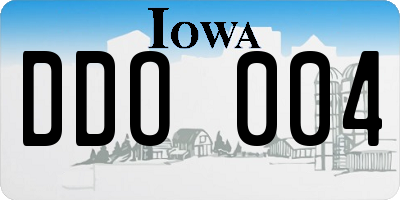IA license plate DDO004
