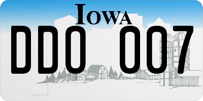 IA license plate DDO007