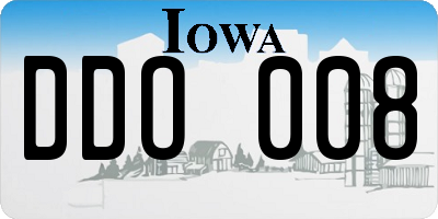 IA license plate DDO008