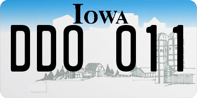 IA license plate DDO011