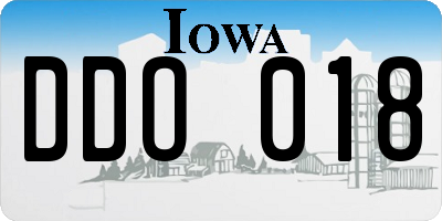 IA license plate DDO018