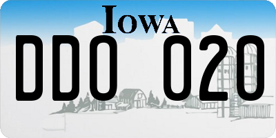 IA license plate DDO020