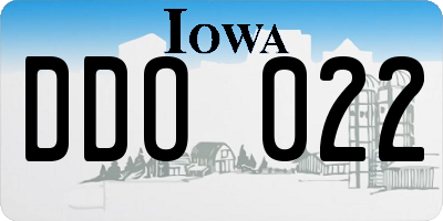 IA license plate DDO022