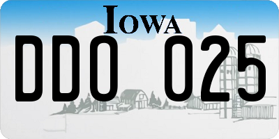 IA license plate DDO025