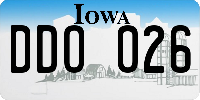 IA license plate DDO026
