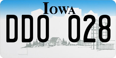 IA license plate DDO028