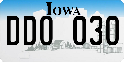 IA license plate DDO030