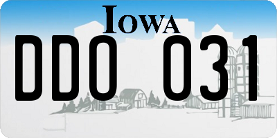 IA license plate DDO031