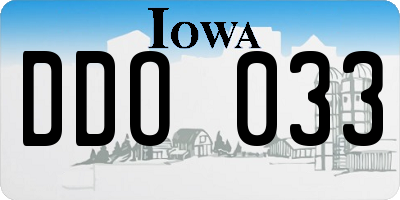 IA license plate DDO033