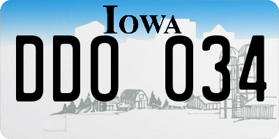 IA license plate DDO034