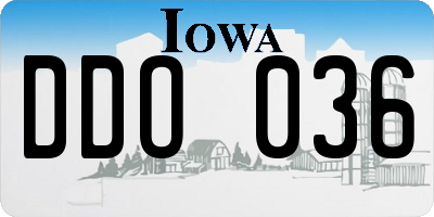 IA license plate DDO036
