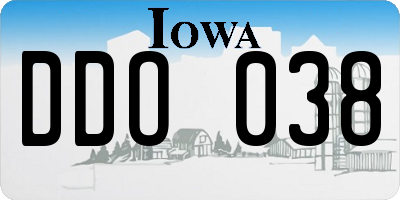 IA license plate DDO038