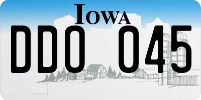 IA license plate DDO045