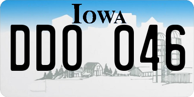 IA license plate DDO046