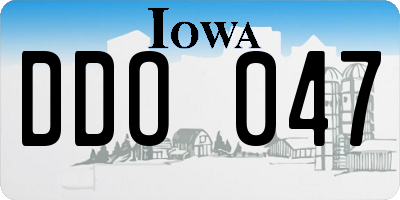 IA license plate DDO047