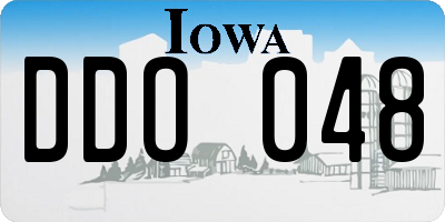 IA license plate DDO048