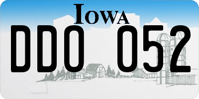 IA license plate DDO052