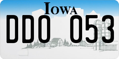 IA license plate DDO053