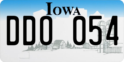 IA license plate DDO054
